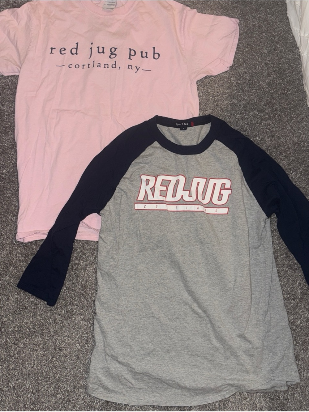 Red Jug Cortland Short Sleeve Graphic Tee - Pink & Gray/Navy